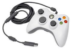 White Xbox 360 Wired Controller - (Xbox 360) (Game Only)